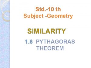 Std 10 th Subject Geometry SIMILARITY 1 6