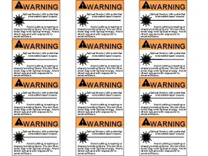 WARNING WARNING WARNING Optical fibers with potential embedded