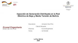 Inyeccin de Generacin Distribuida en la Red Elctrica