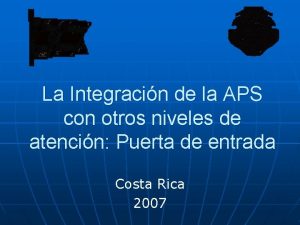 La Integracin de la APS con otros niveles