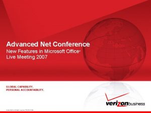 Advanced Net Conference New Features in Microsoft Office