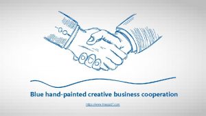 Blue handpainted creative business cooperation https www freeppt