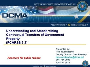 Understanding and Standardizing Contractual Transfers of Government Property