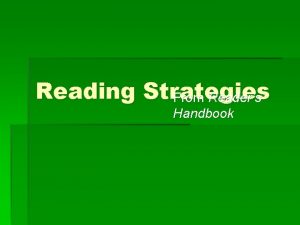 Reading Strategies From Readers Handbook Close Reading Useful