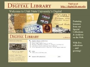 Visit us at http digital lib usu edu