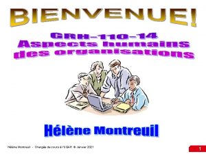 Hlne Montreuil Charge de cours lUQAR Janvier 2021