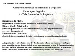 Prof Sandro Csar Soares Almeida Gesto de Recursos