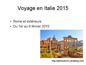 Voyage en Italie 2015 Rome et extrieurs Du