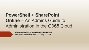 Power Shell Share Point Online An Admins Guide