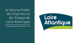 Le Service Public de lInsertion et de lEmploi