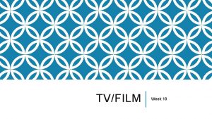 TVFILM Week 18 MONDAY BELL RINGER AGENDA Bell