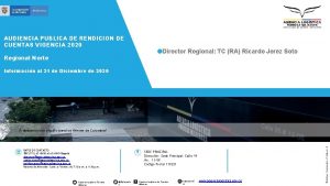 AUDIENCIA PUBLICA DE RENDICION DE CUENTAS VIGENCIA 2020