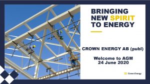 BRINGING NEW SPIRIT TO ENERGY CROWN ENERGY AB