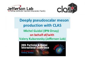 Deeply Virtual Meson Deeply pseudoscalar meson production with