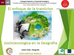 Coloquio Derecho y Transicin Ecolgica Disear herramientas para