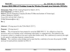 March 2017 doc IEEE 802 15 17 0214