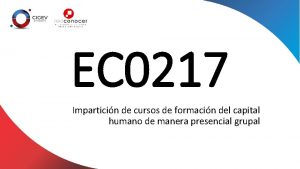 EC 0217 Imparticin de cursos de formacin del