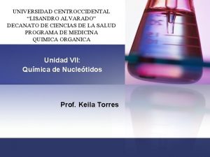 UNIVERSIDAD CENTROCCIDENTAL LISANDRO ALVARADO DECANATO DE CIENCIAS DE