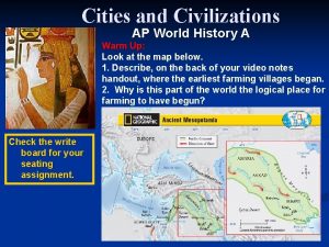 Cities and Civilizations AP World History A Warm
