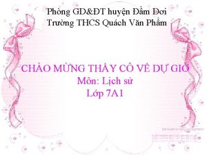 Phng GDT huyn m Di Trng THCS Quch