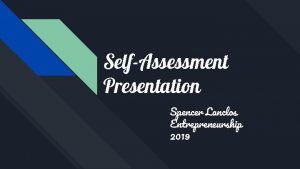 SelfAssessment Presentation Spencer Lanclos Entrepreneurship 2019 Behaviors Skills