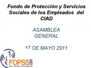 Fondo de Proteccin y Servicios Sociales de los