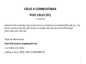 CELLE A COMBUSTIBILE FUEL CELLS FC ver 08