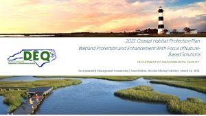 2021 Coastal Habitat Protection Plan Wetland Protection and