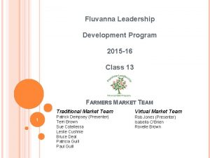 Fluvanna Leadership Development Program 2015 16 Class 13