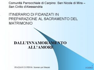 Comunit Parrocchiale di Carpino San Nicola di Mira