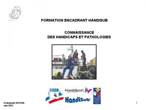 FORMATION ENCADRANT HANDISUB CONNAISSANCE DES HANDICAPS ET PATHOLOGIES