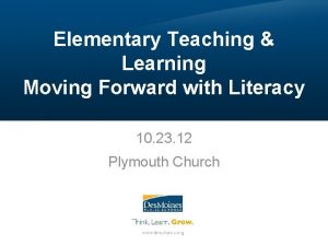 Elementary Teaching Learning Moving Forward with Literacy 10