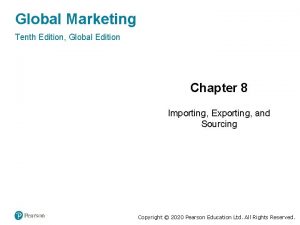 Global Marketing Tenth Edition Global Edition Chapter 8
