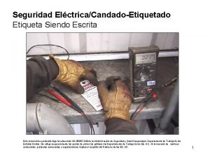 Seguridad ElctricaCandadoEtiquetado Etiqueta Siendo Escrita Este material fue