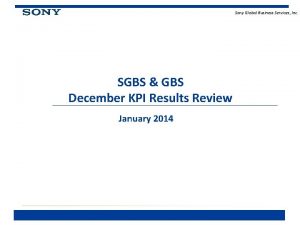 Sony Global Business Services Inc SGBS GBS December