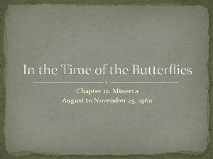 In the Time of the Butterflies Chapter 12