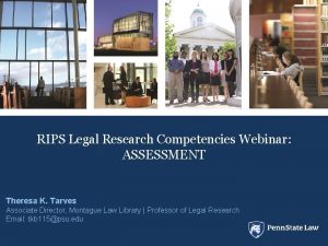 RIPS Legal Research Competencies Webinar ASSESSMENT Theresa K