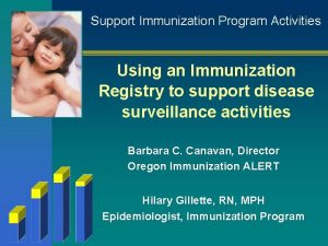 Support Immunization Program Activities Using an Immunization Registry