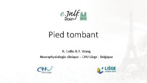 Pied tombant R Collin F Wang Neurophysiologie clinique