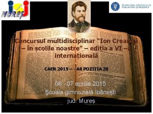 Concursul multidisciplinar Ion Creang n colile noastre ediia