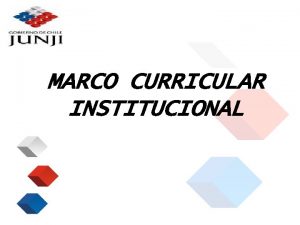 MARCO CURRICULAR INSTITUCIONAL CONTENIDO TERICO Pequea resea de