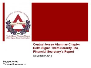 Central Jersey Alumnae Chapter Delta Sigma Theta Sorority