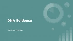 DNA Evidence Thinks and Questions Analyzing DNA Evidence