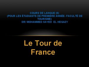 COURS DE LANGUE 6 POUR LES TUDIANTS DE