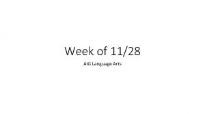 Week of 1128 AIG Language Arts Read 10