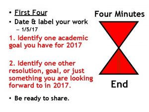 First Four Date label your work Four Minutes