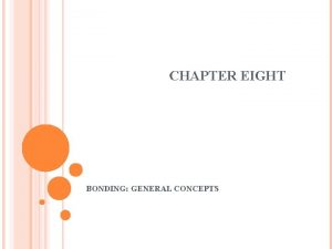 CHAPTER EIGHT BONDING GENERAL CONCEPTS QUESTIONS TO CONSIDER