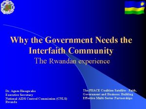 Why the Government Needs the Interfaith Community The