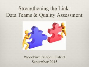 Strengthening the Link Data Teams Quality Assessment Woodburn