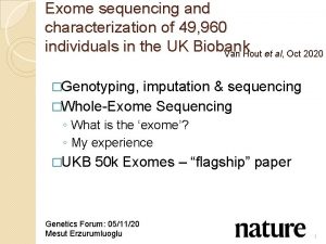 Exome sequencing and characterization of 49 960 individuals